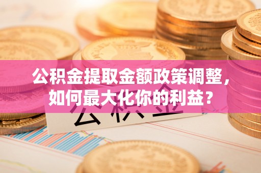 大兴安岭公积金提取金额政策调整，如何最大化你的利益？